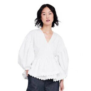 Kika Vargas x Target Scallop Edge Wrap Top